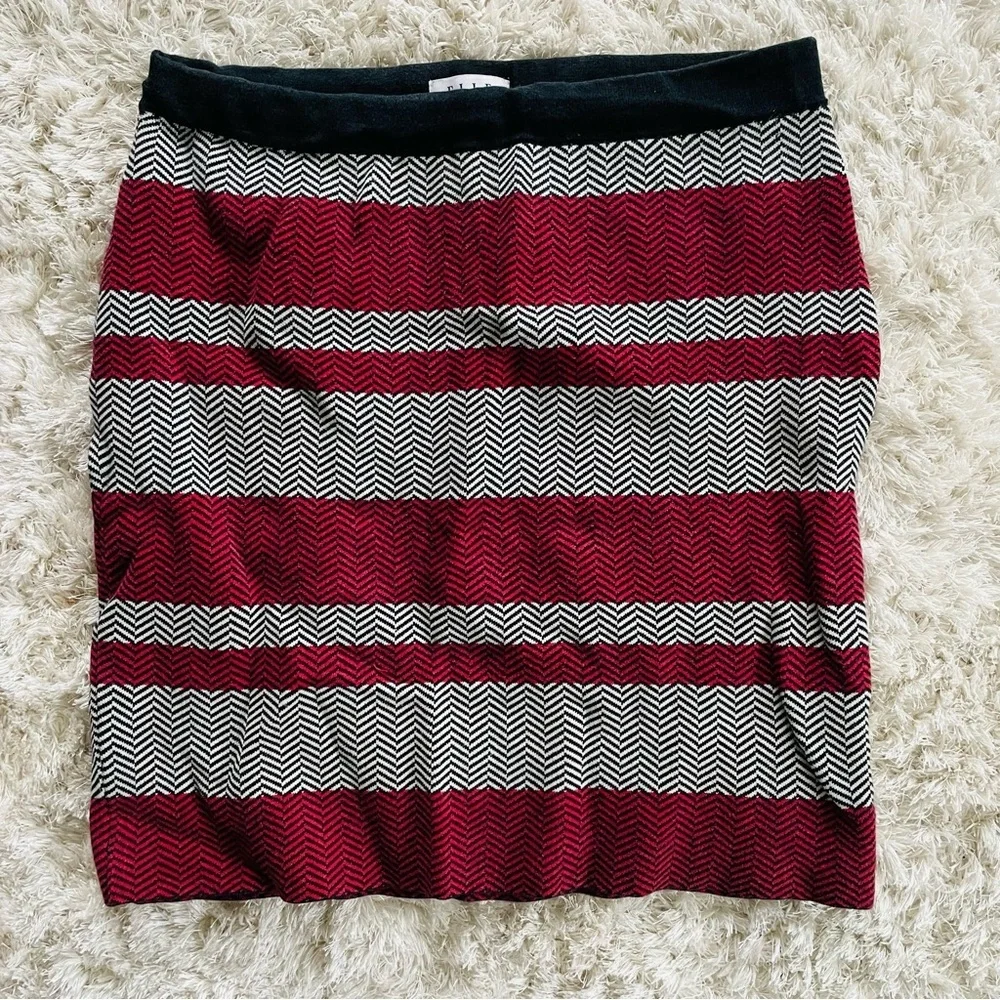 Elle Cotton Blend Fitted Bodycon Skirt Size L